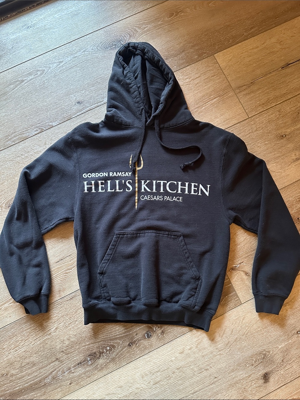 Hell's Kitchen Gordon Ramsay Black Hooded Sweatshirt 🔥 SIZE SMALL
